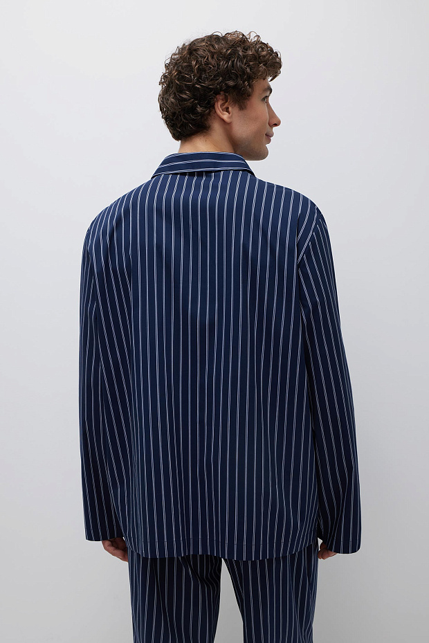 Рубашка домашняя мужская (темно-синий)