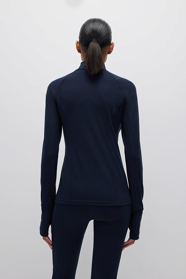 Лонгслив из мягкой микрофибры (черный)