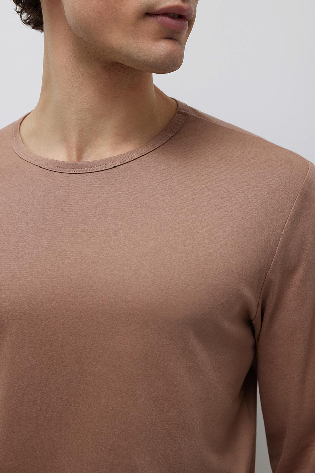 Лонгслив оверсайз мужской (бежевый)