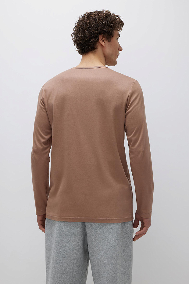 Лонгслив оверсайз мужской (бежевый)
