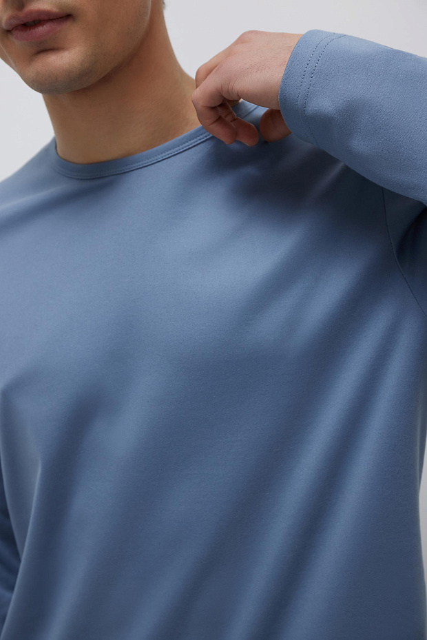 Лонгслив оверсайз мужской (синий)
