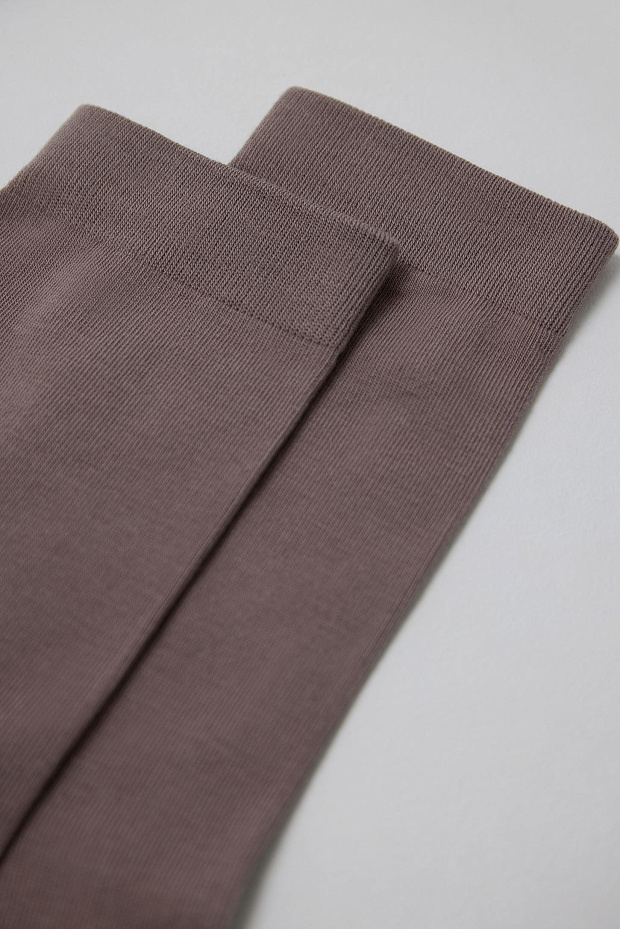 Мужские хлопковые носки классической длины (кофе с молоком)