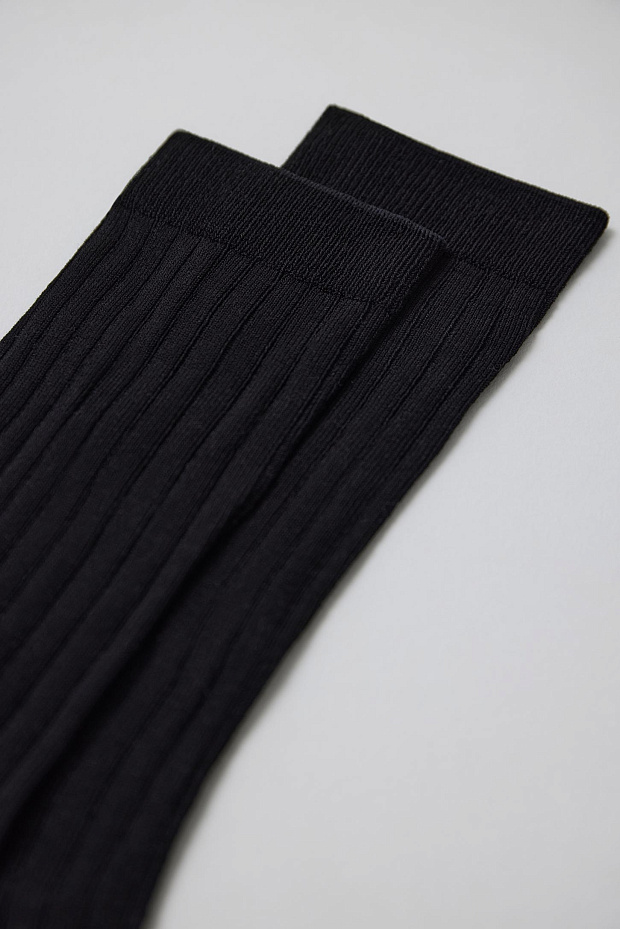 Мужские хлопковые носки средней длины (черный)