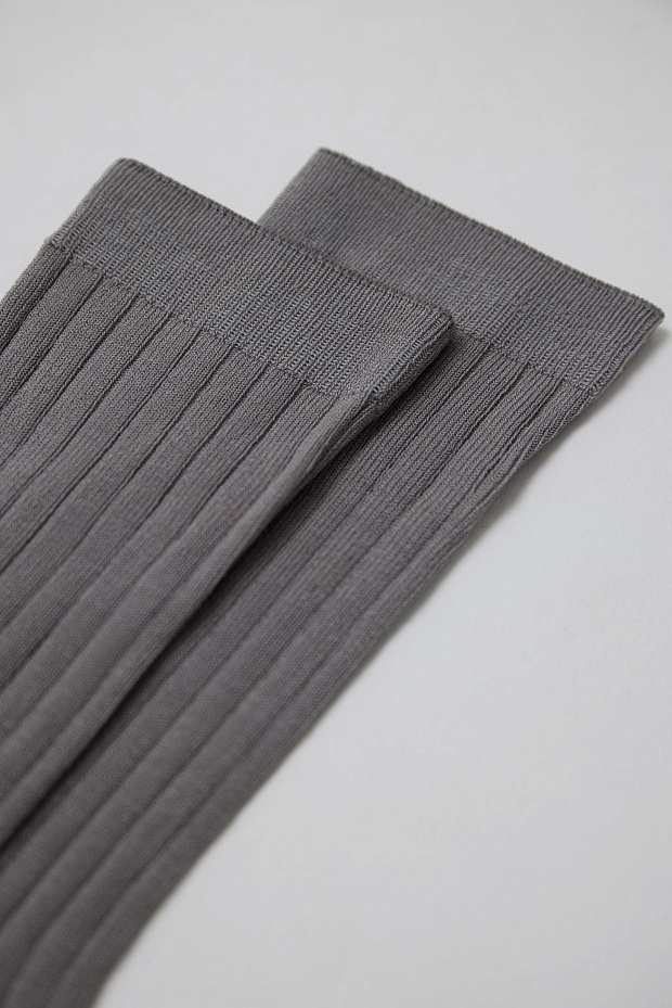 Мужские хлопковые носки средней длины (светло-серый)